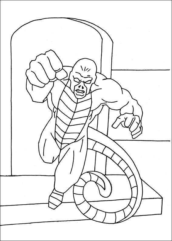 coloriage la salamandre ennemi de captain america